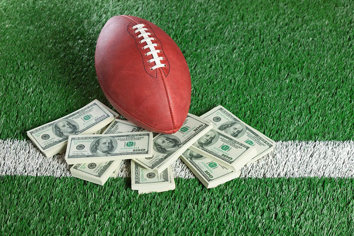Football betting bonuses and promotions offer displayed on sportsbook platform interface